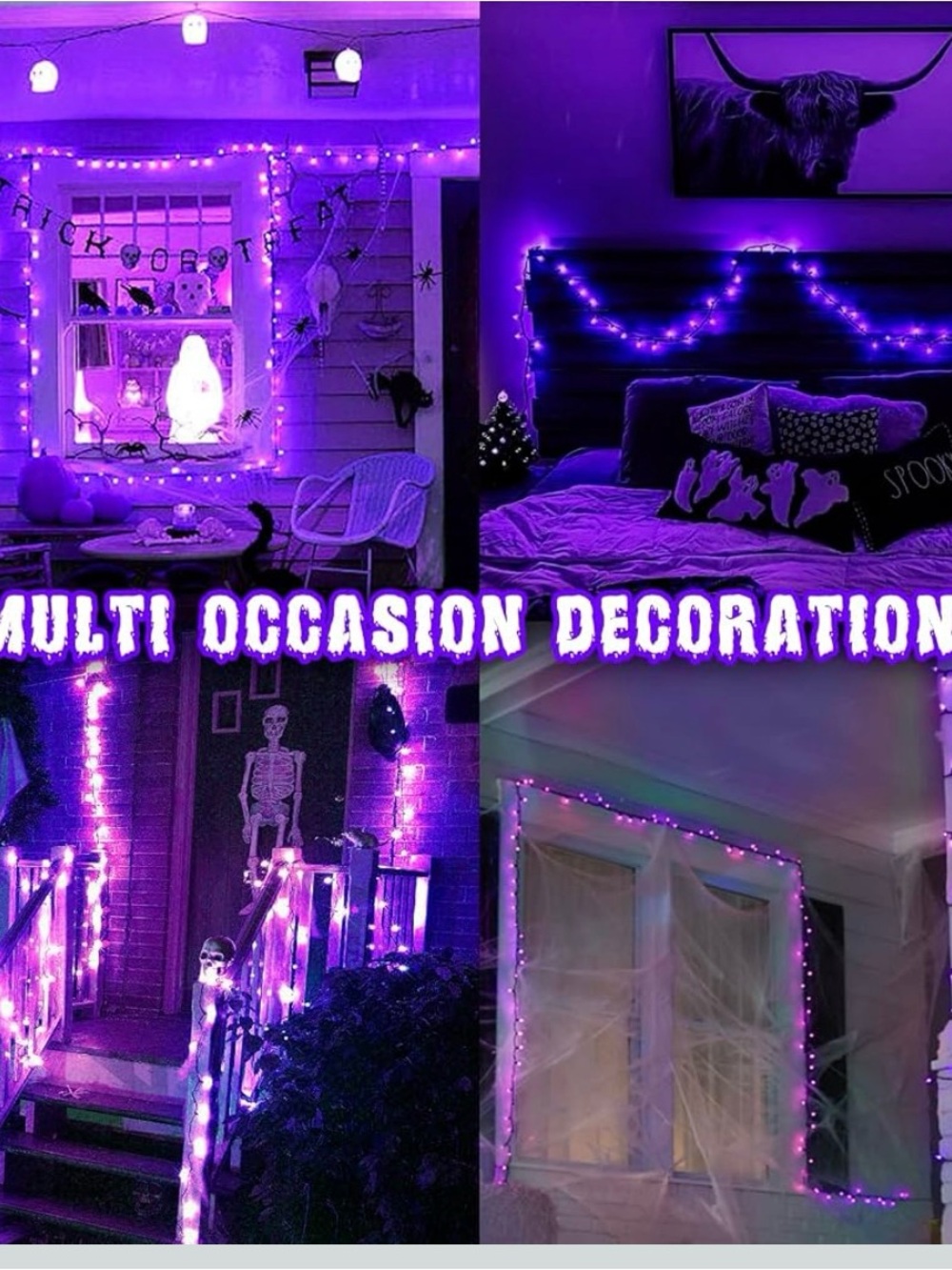 🎵 🎶Musical, Purple, LED String Lights for Home Party Decorations🎵🎶